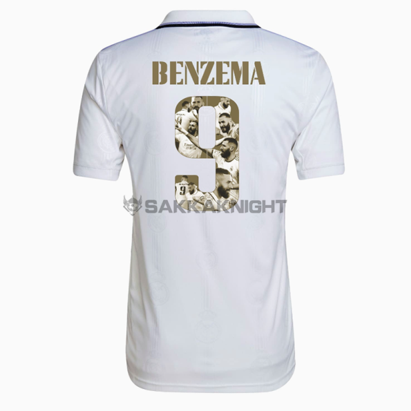 レアルマドリード ユニフォーム 22/23 ホーム 半袖 9番 Benzema ゴールデン グローブ賞