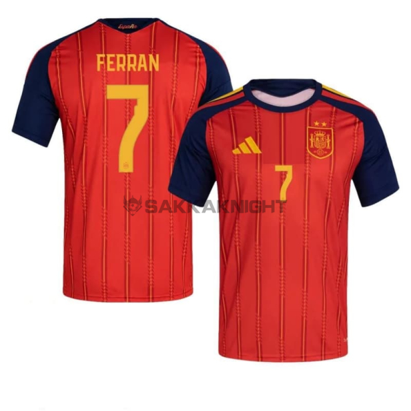 スペイン代表 ユニフォーム 2026 ホーム メンズ 2スター 半袖 7番 Ferran