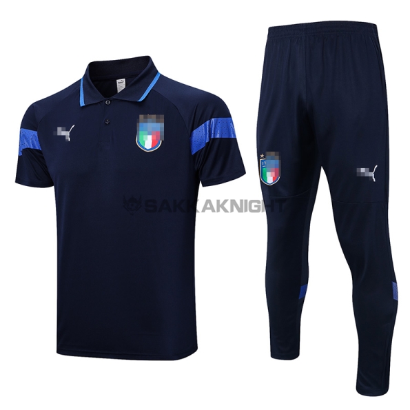 イタリア代表 2022 ポロシャツネイビーブルー