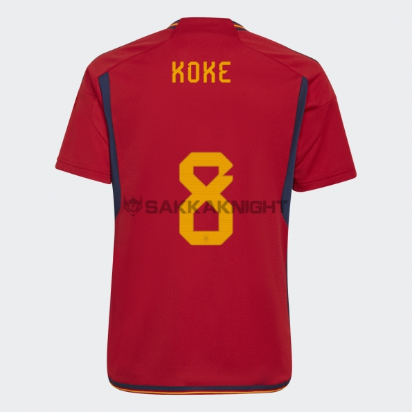 スペイン代表  ユニフォーム  2022  ホーム 半袖  8番 Koke