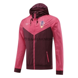 クロアチア代表 フード付きウィンドブレーカー 2022 レッド