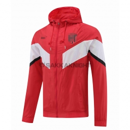 アトレティコ 22/23 フード付きウィンドブレーカー ホワイド/レッド