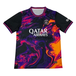 パリ サンジェルマン ユニフォーム 23/24 ブラック+オレンジ 半袖