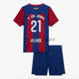 バルセロナ  子供セット 23/24 ホーム 21 番 F. De Jong